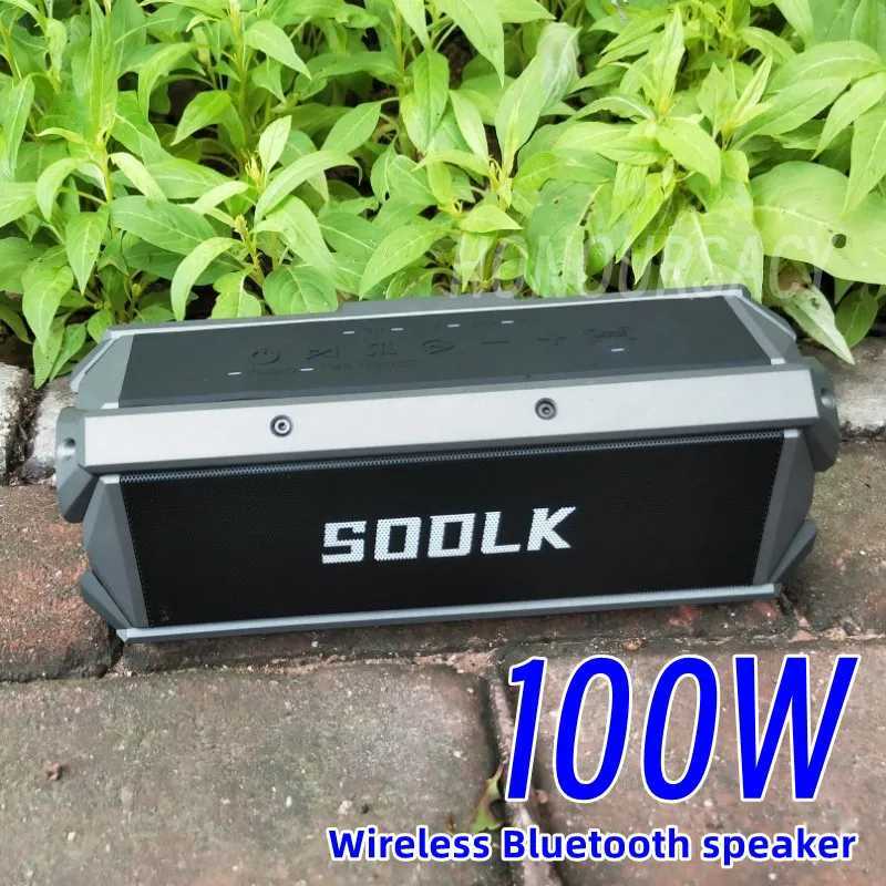 SODLK T200 Bluetooth speaker 100W high-power subwoofer IPX5 waterproof 10400mAh ultra long standby battery supports TF card USB J250418
