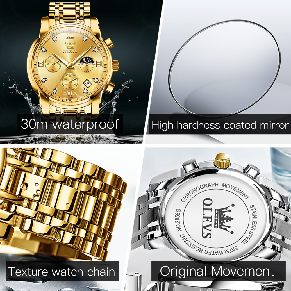 OLEVS Designer Women's Multi-functional Quartz Watches Business Waterproof Women's Watches Luxury Watches Free Delivery And Wholesale