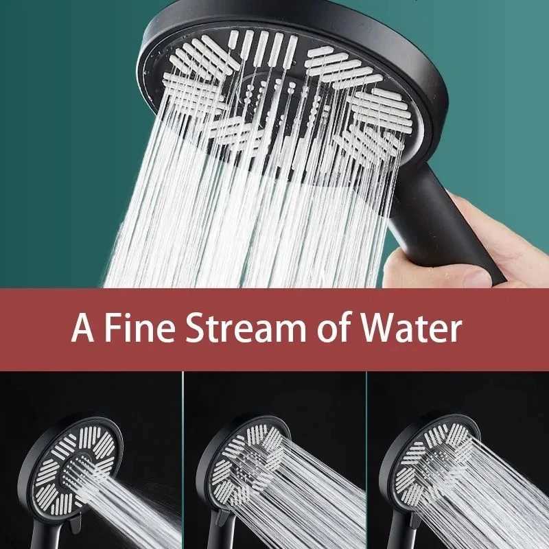 13 CM Big Panel Large Flow Supercharge Shower Head 3 Modes High Pressure Spray Nozzle Eco Rainfall Shower Bathroom AccessoriesM251120