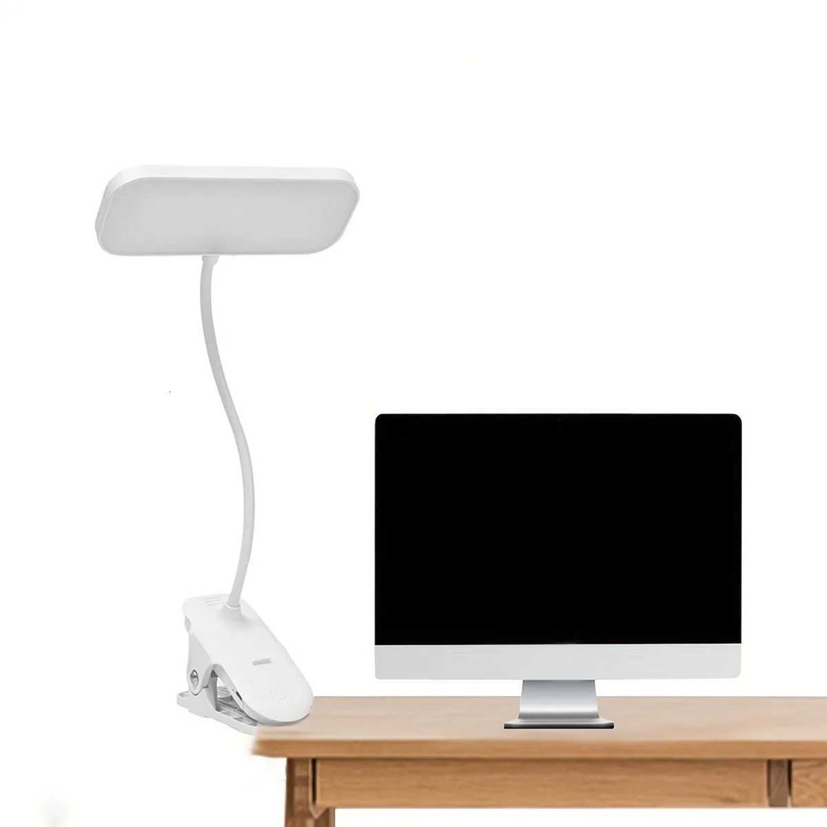 Clamp desk lamp dormitory home reading lamp desk LED rechargeable and plug-in dual-purpose desk lamp bedroom bedside lamp M251120