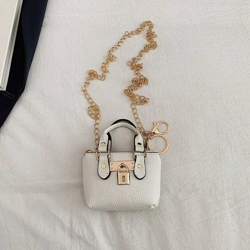 Girls slung hand-held small square bag 2025 summer new classic children carrying one-shoulder messenger bag wallet keychainW251120