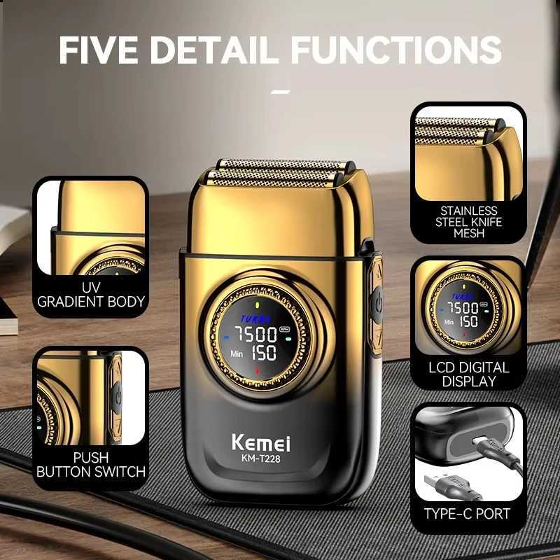 Kemei Rechargeable Electric Hair ClippersProfessional Barber TrimmerMan Shaver Cordless Cutting MachinekitKM-16911677T228T251120