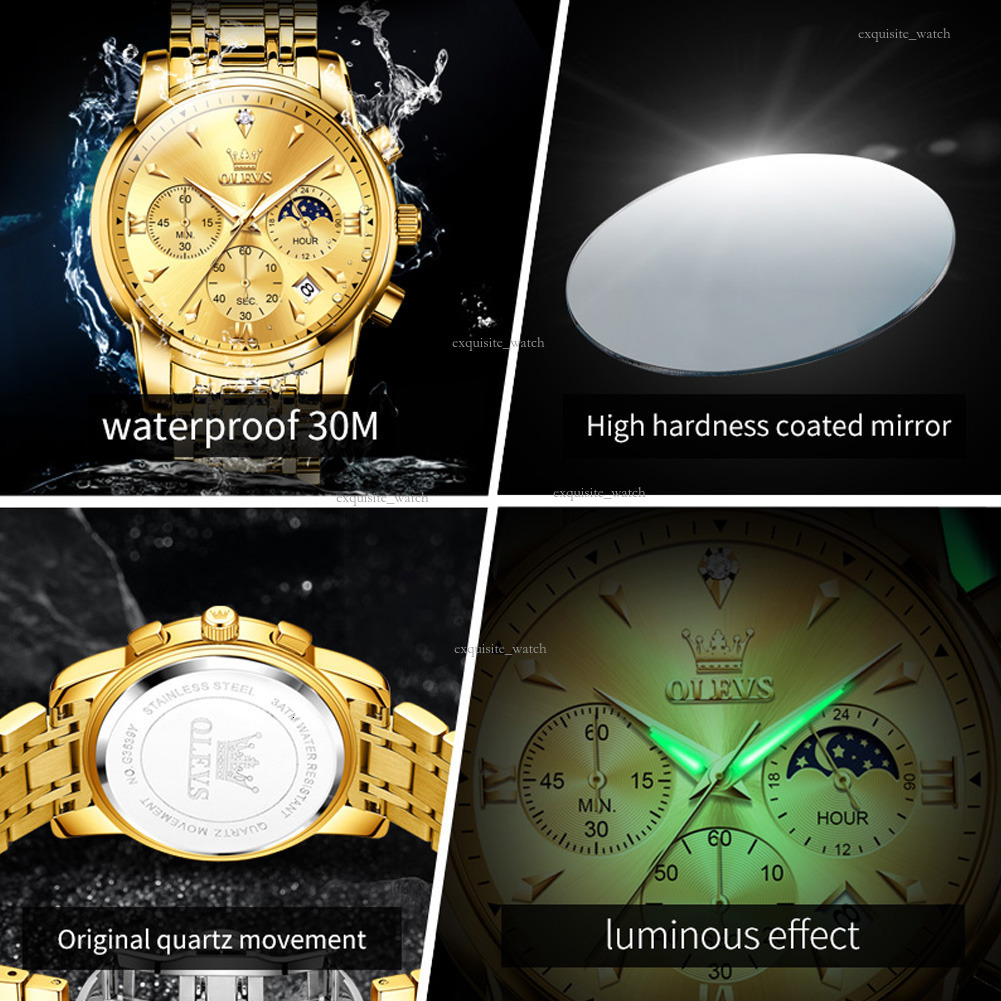 OLEVS Designer Men's Watches Multi-functional Quartz Watches Business Waterproof Men's Watches Luxury Watches Free Delivery And Wholesale