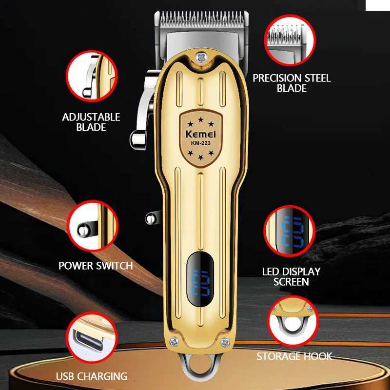 KEMEI Hair Clippers for Professional Barber for Hair Cutting Cordless Corded Rechargeable Beard Trimmer for Men KM-223T251120