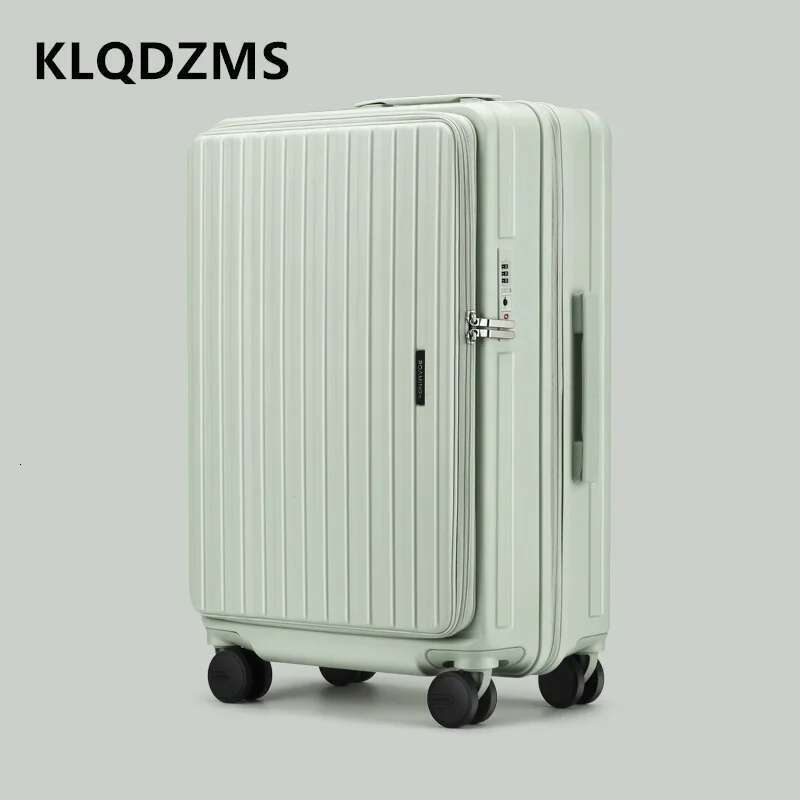 KLQDZMS Travel Lage Side Opening Boarding 20"24 Inch USB Charging Trolley Case ABS+PC Password Box Rolg Suitcase