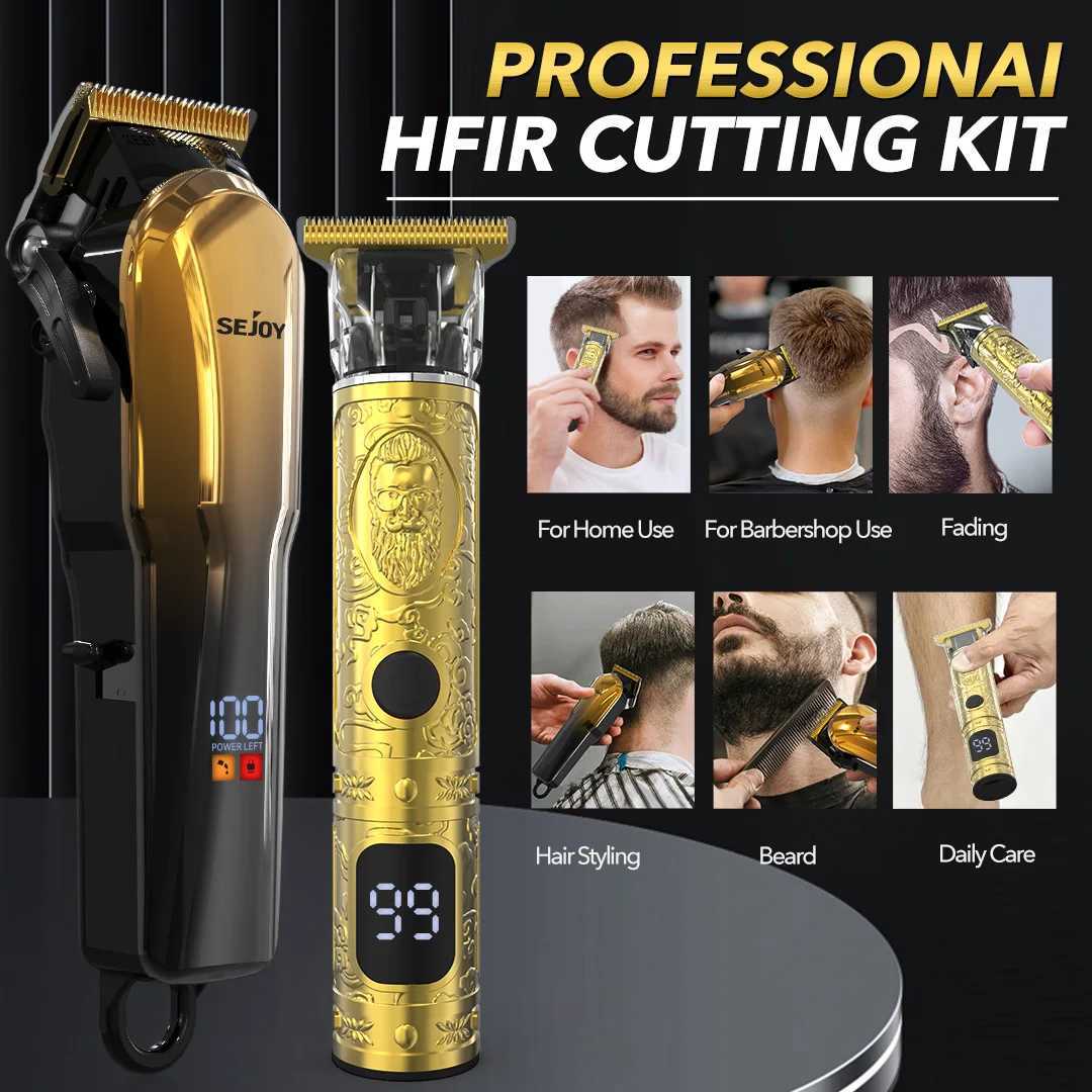 Sejoy Professional Hair Clipper with Combo Kit Electric Hair Trimmer for Men Rechargeable Cordless Haircut Machine for BarberT251120