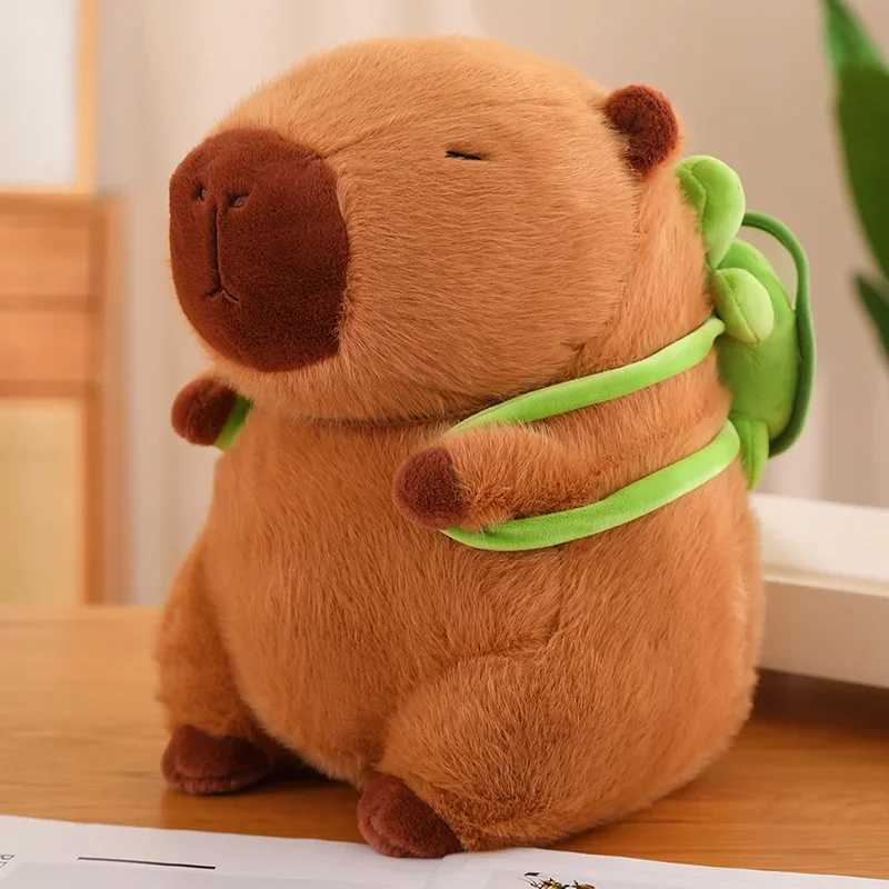 Cute Turtle Backpack Capibara Strawberry Hat Capybara Plush Toy Stuffed Animals Soft Doll Kids Toys Birthday Gift Pendant Decor G251120