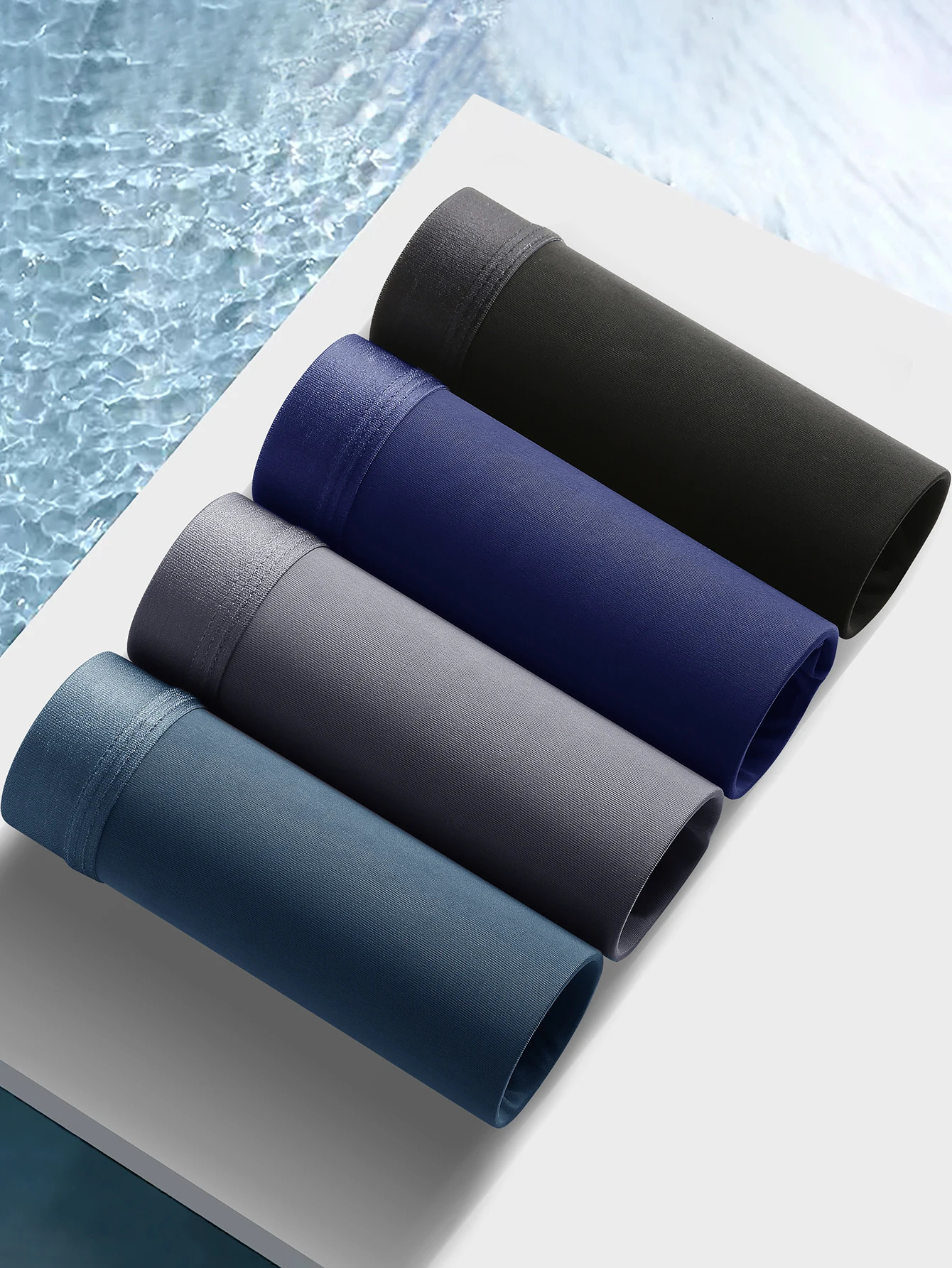 8 piecesset Boxer Ice Silk Mens Underwear Graphene Breathable and Comfortable Ultra Thin Shorts Luggage 250417