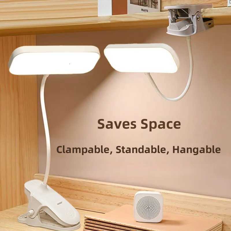 360 Adjustable Clip-on USB Rechargeable Desk Lamp Bedside Night Light for Bedroom Study Reading and Office Work M251120