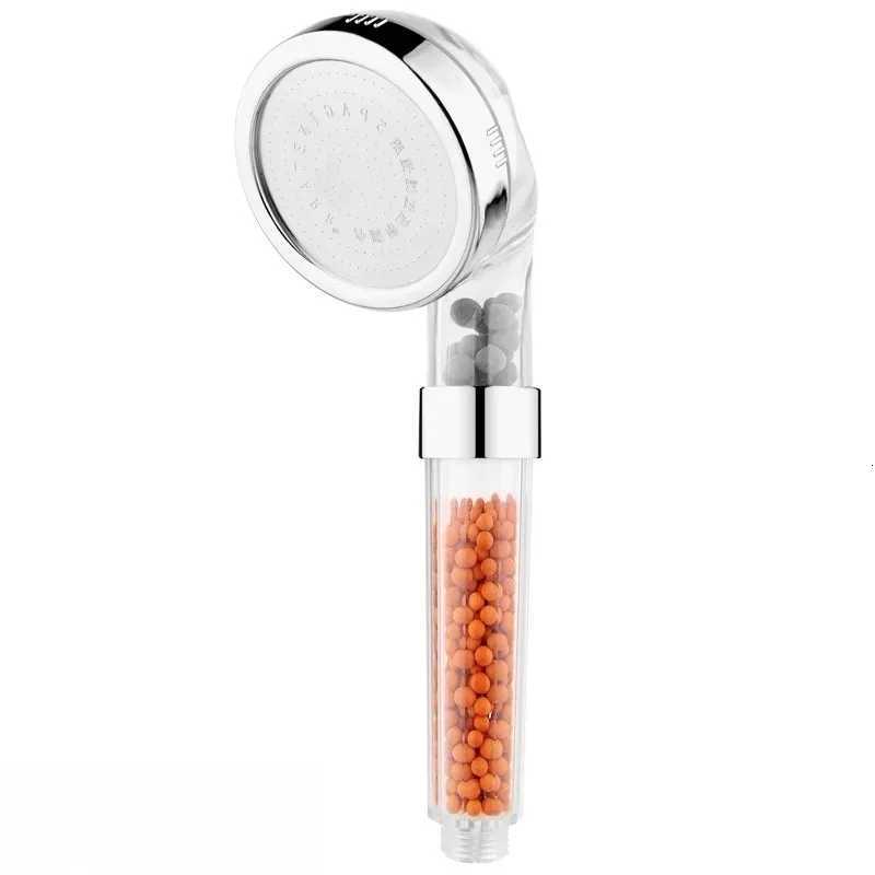 1pc for Bathroom with Filter Beads Filtered Shower Head New ABS High Pressure Water Saving Spray Handheld Clear ShowerheadsM251120
