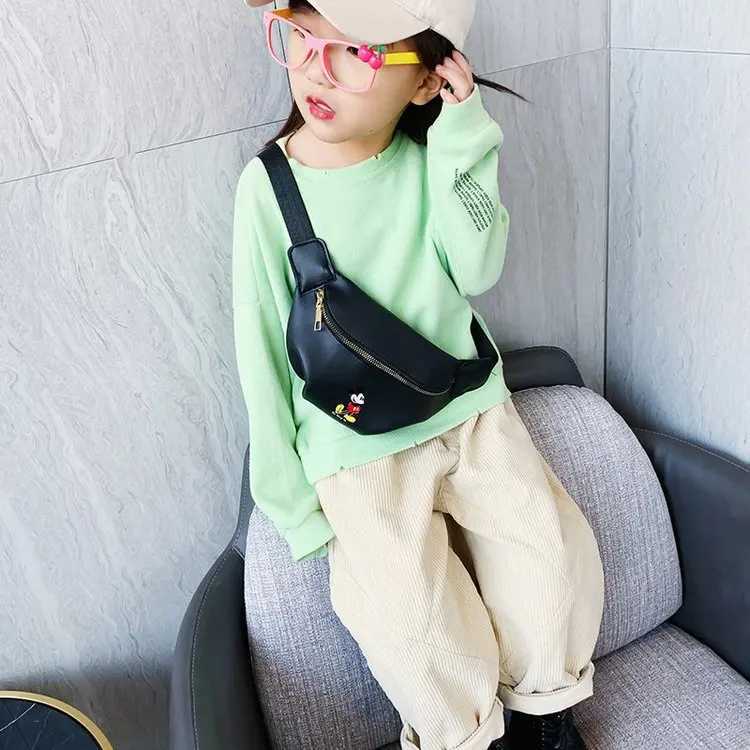 Disney cartoon Mickey Mouse waist bag childrens doll handbag new womens bag fashionable shoulder messenger bagXJ250420