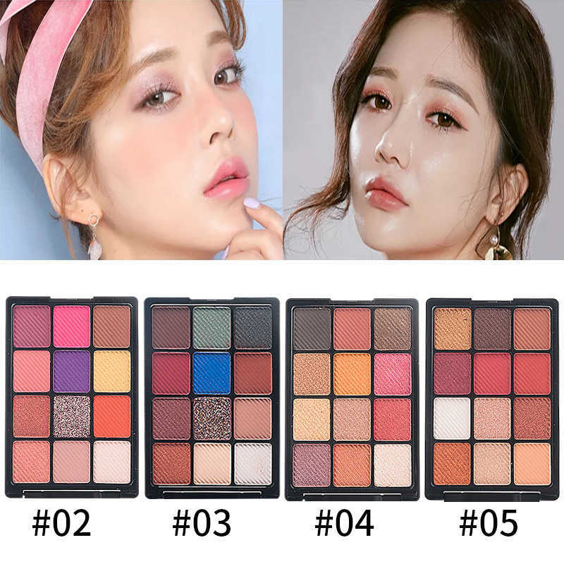 New 12-color eyeshadow palette for natural makeup, warm earthy tones, smoky eye makeup, with smooth pearlescent and matte highlighter powder CI240812