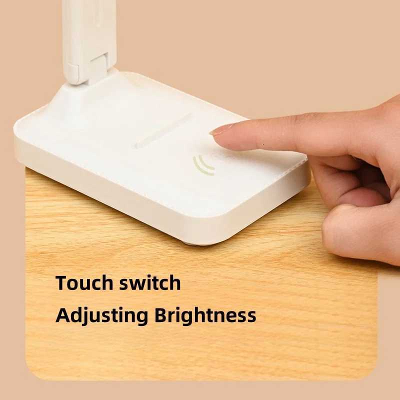 LED Table Lamp Eyes Protection Touch Dimmable LED Reading Light Student Dormitory Bedroom Reading USB Rechargable Desk Lamp M251120
