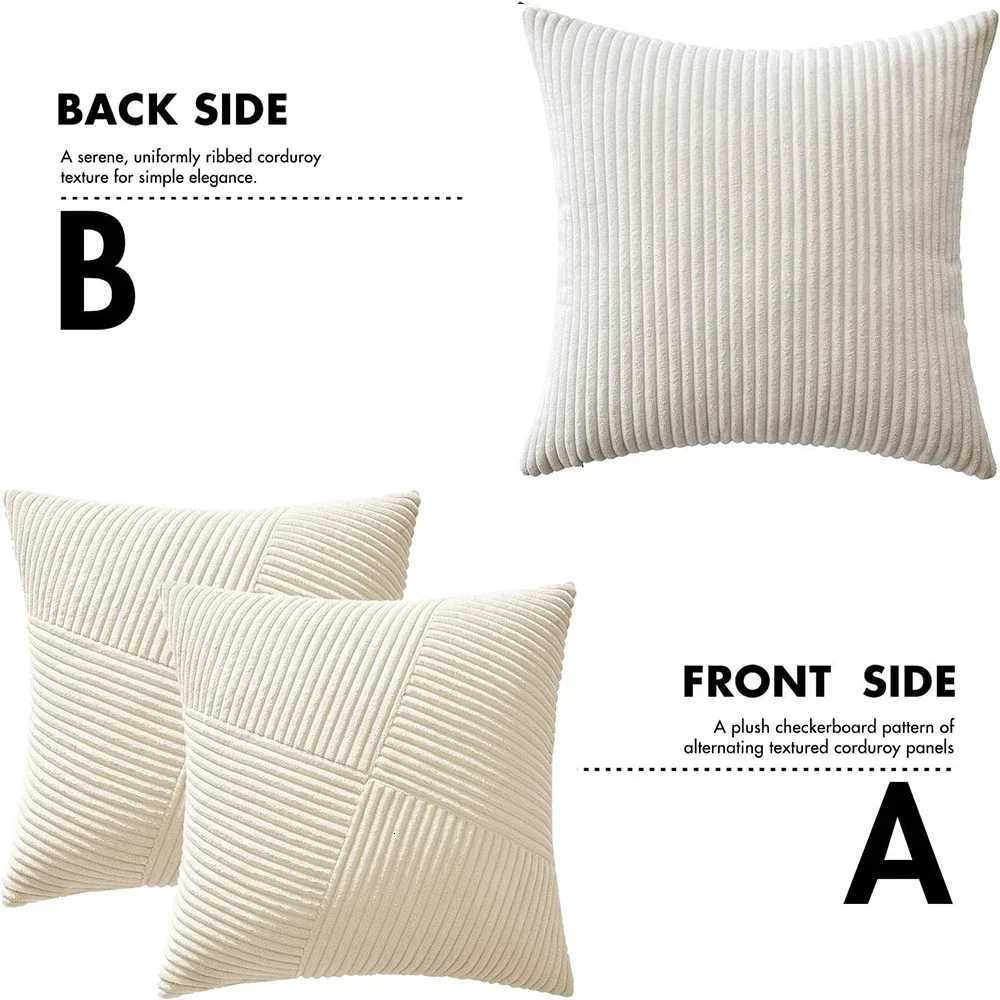 Pillow Case Spring Green Windmill Luxury case 40x40CM Striped Corduroy Throw cover Textured Solid decor for Sofa Living Room C251120