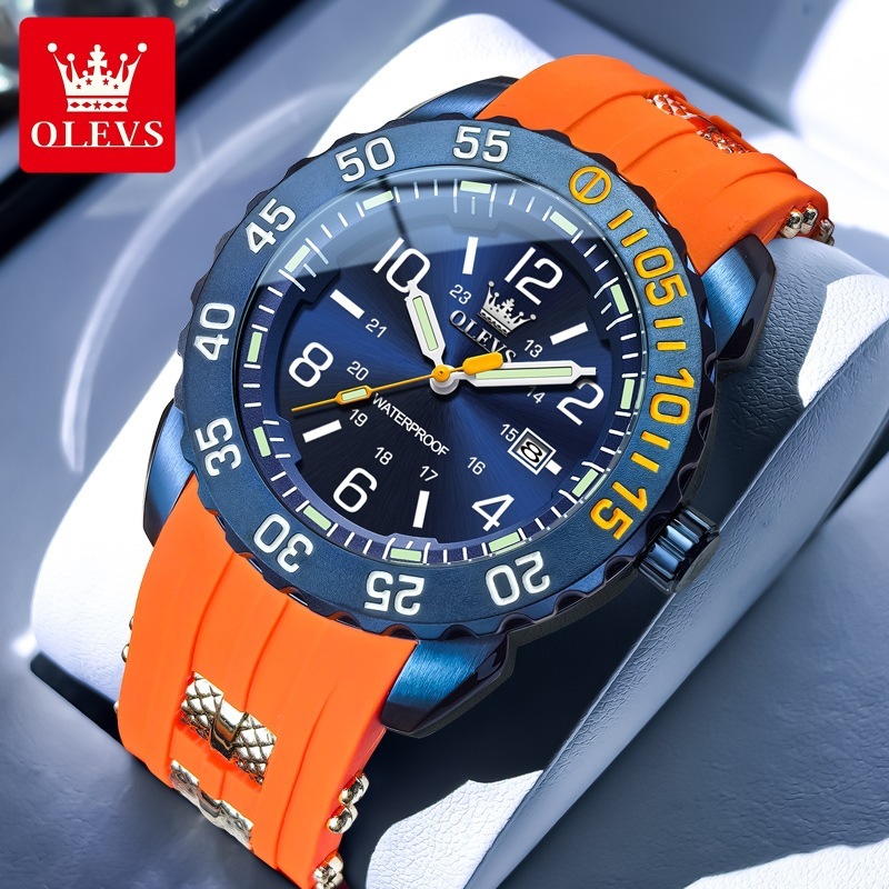OLEVS Designer Men's Watches Are Particularly Elegant Multi-functional Waterproof Quartz Watches Men's Quartz Luxury Watches, Free Delivery 