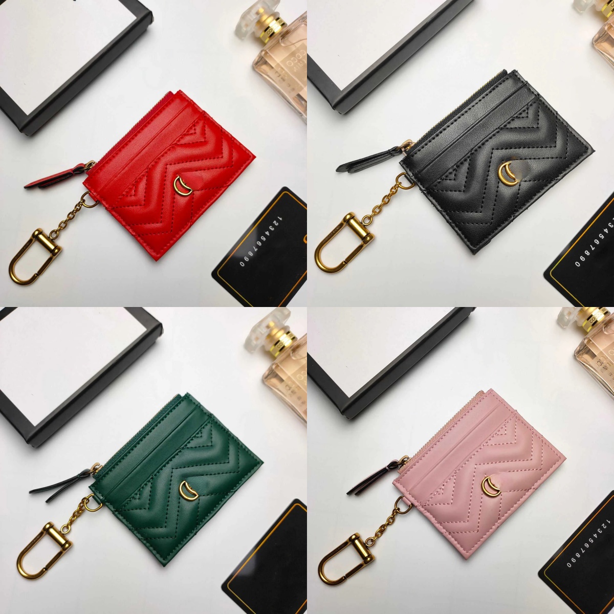 2025 designer wallet Women wallets designer card holder Wallet cardholder men purses Wallet purse cardholders Genuine Leather with Box Pastel pink