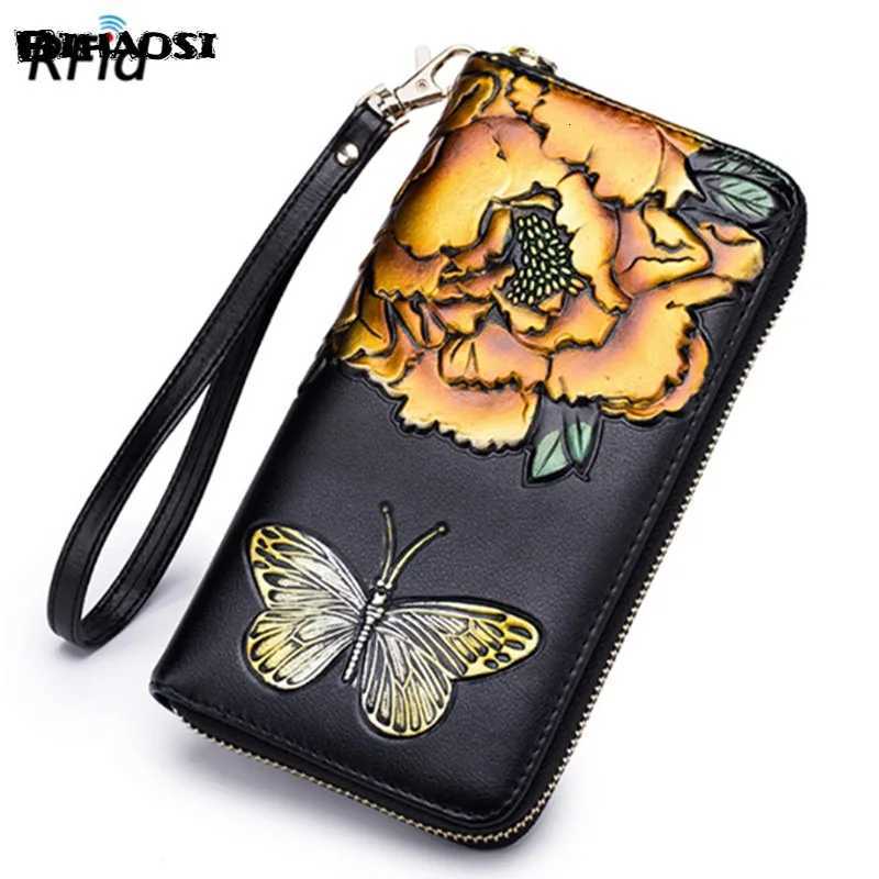 Womens long leather wallet Ladys purse Leather handbag Embossed Wallet shoulder bag fashion bag Cowhide Fashion WalletW251120