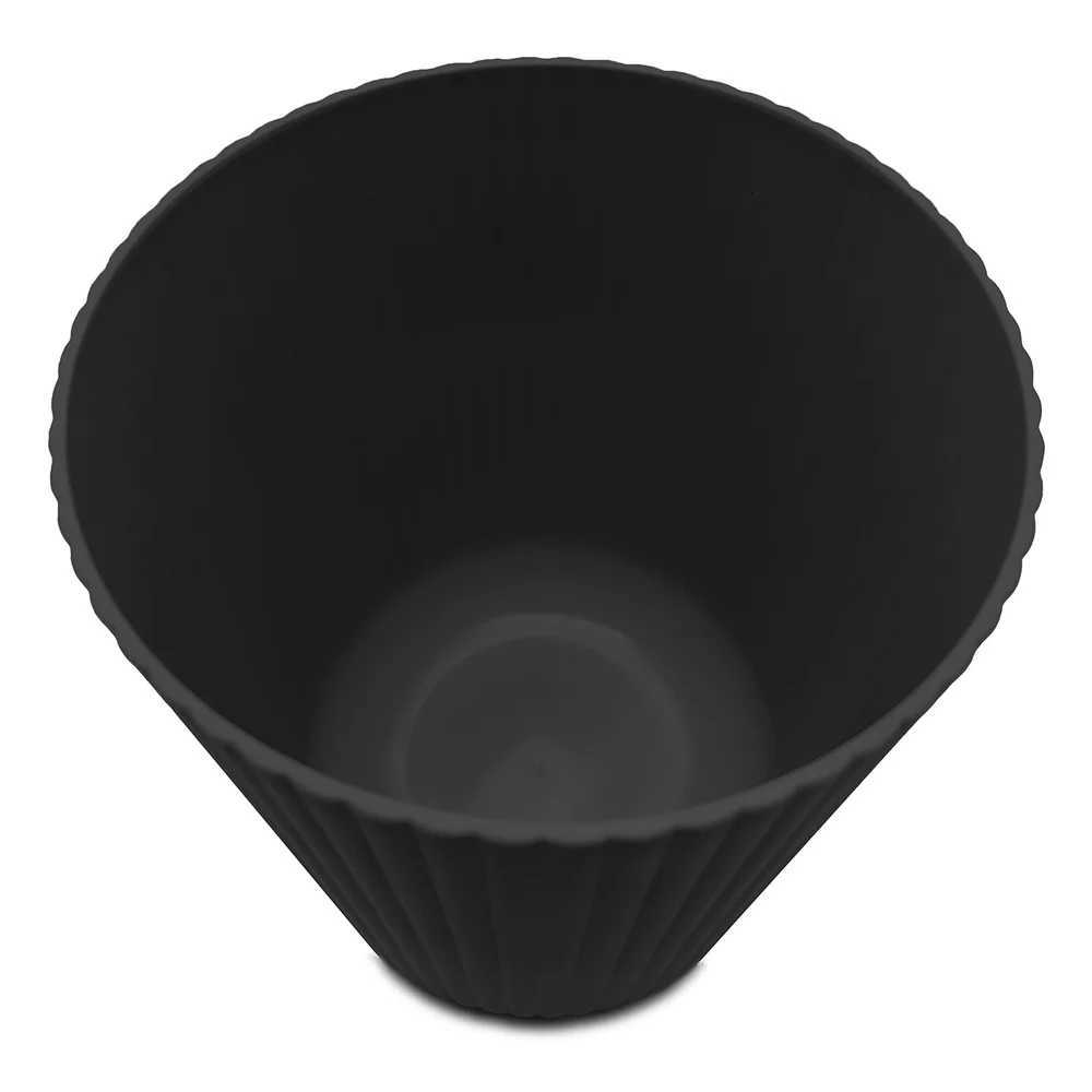 64 Gallon Plastic Ribbed Wastebasket Indoor Trash Can Durable Easy Clean Compact Design Home Office Bathroom C251120