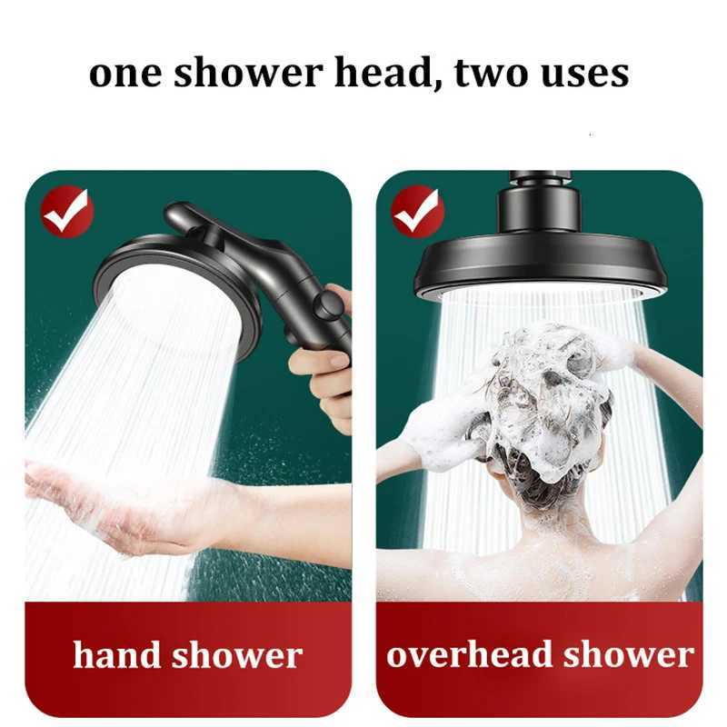 Adjustable Handheld Overhead Spray Dual-use Shower Head Rotatable Elbow Shower Head Set Booster Large Water OutputM251120