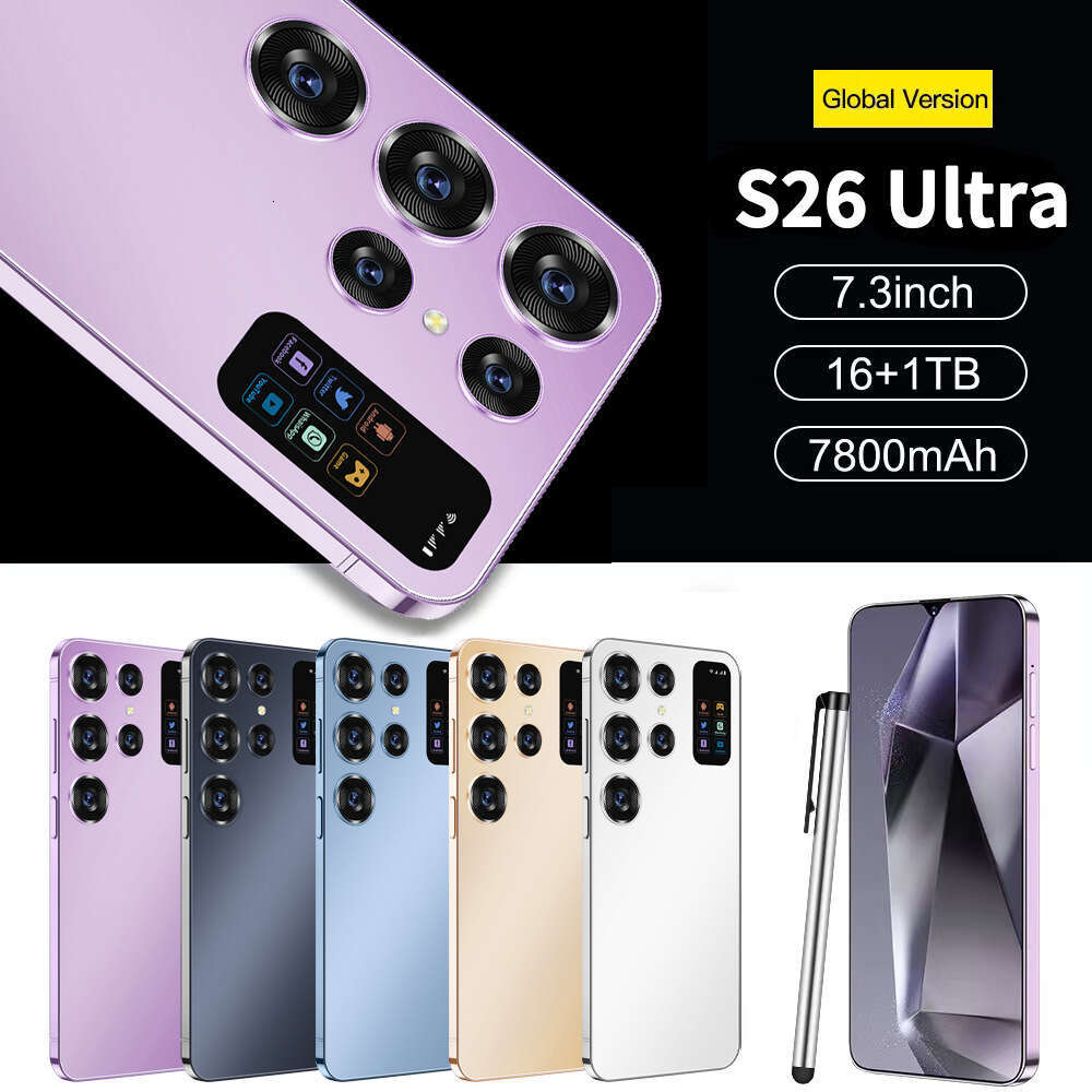 Hot-Selling S26 Ultra Android smartphone 7.3inch Smart Large Screen 16+1T 7800mAh 48MP+72MP Factory Direct Export Phone