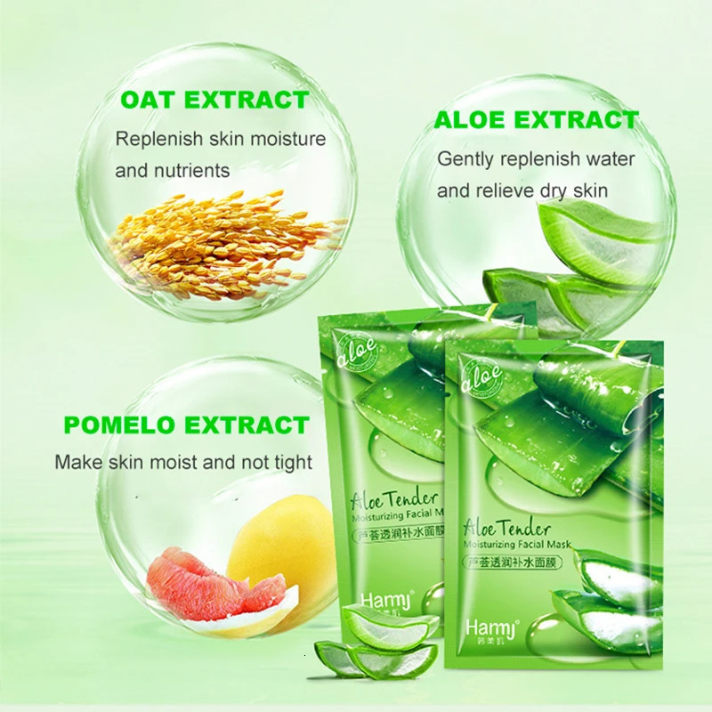 30PCS/Lot BIOAQUA Skin Care Sheet Mask Aloe Olives Pomegranate Seaweed Batch Facial Mask Korean Face Care Green Tea Mask 250418