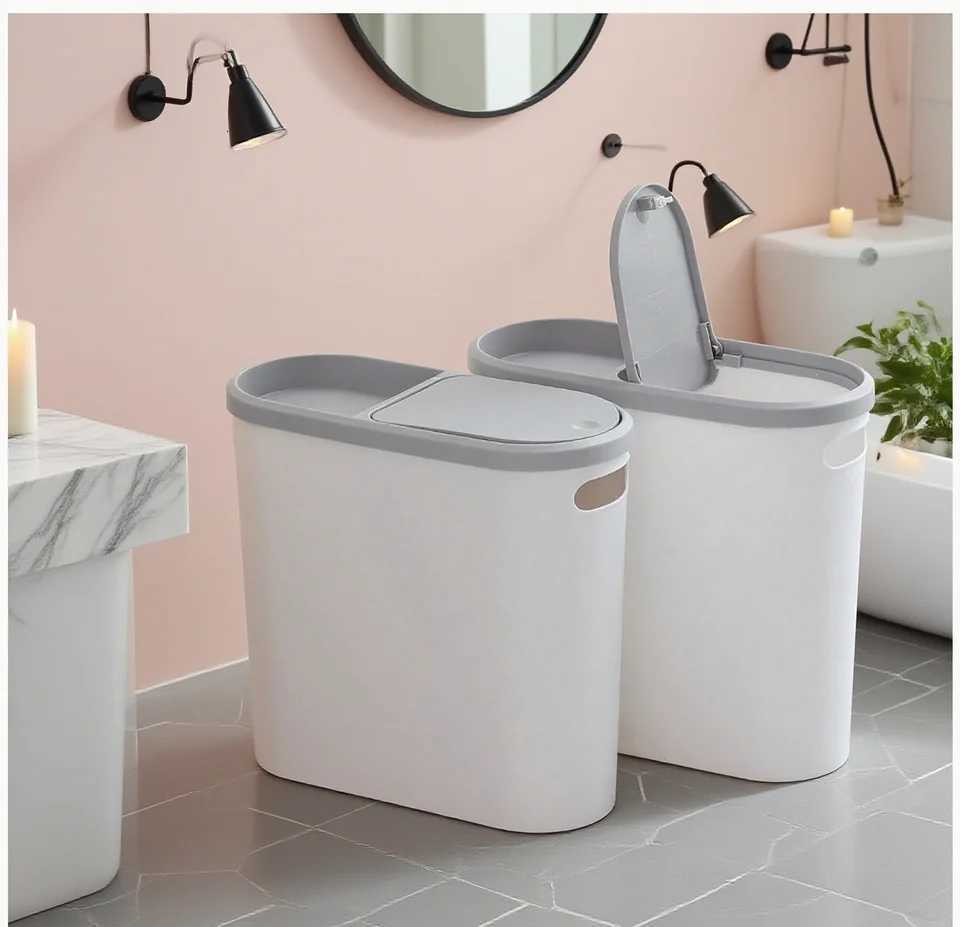 The simple design style of the trash can be easily integrated into a variety of home decoration styles C251120