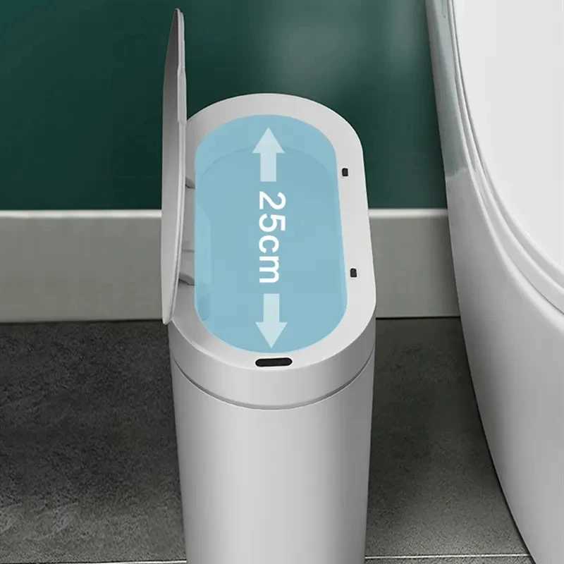 8L/15L Smart Sensor Trash Can Electronic Automatic Household Bathroom Toilet Waterproof Narrow Seam Sensor Bin C251120