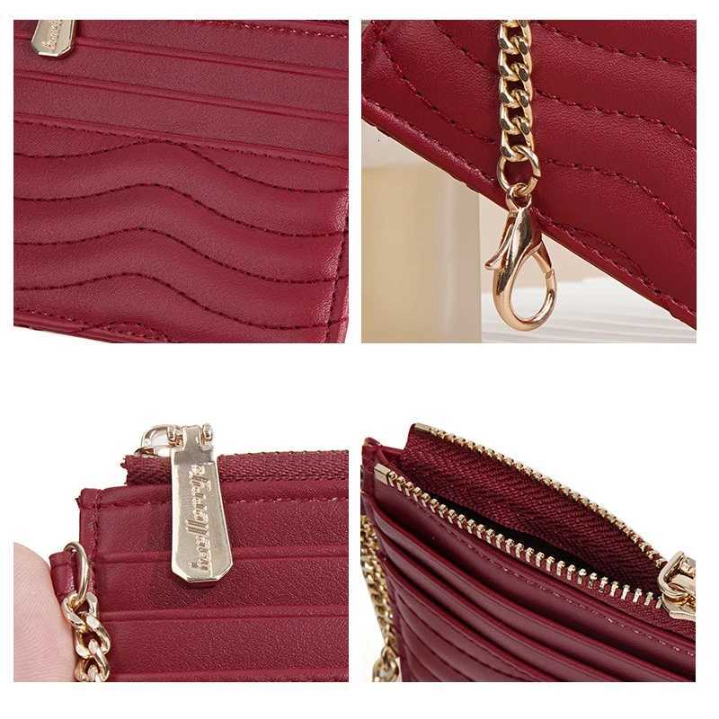 New WomenS Card Bag Quilted Multi-Slot Chain Coin Purse Mini Compact Storage BagW251120