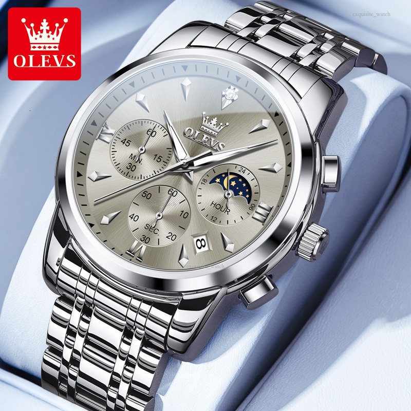 OLEVS Designer Men's Watches Multi-functional Quartz Watches Business Waterproof Men's Watches Luxury Watches Free Delivery And Wholesale