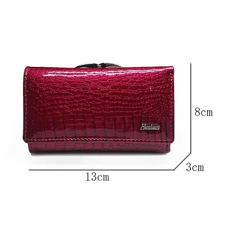 Genuine Leather Wallets for Women Luxury Designer Wallet Ladies Purses Shiny 2022 Fashion Handbag Female Serpentine Clutch BagW251120