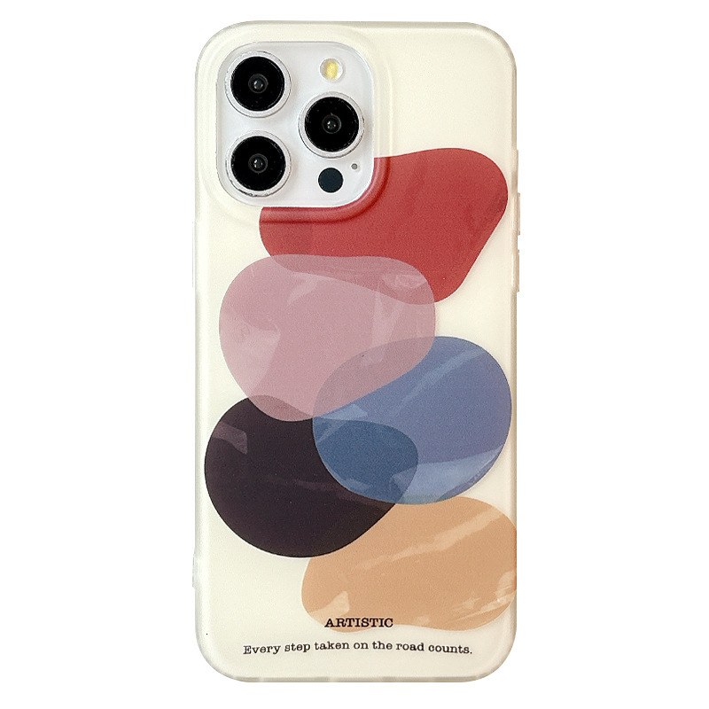Brown Black Block Phone Case Compatible with iPhone 17 Pro Max Ins Matte Half Cover 16 14 Pro