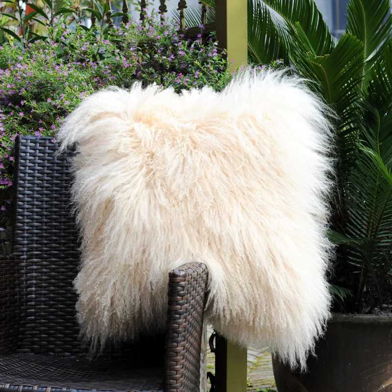 Pillow Case Mongolian Lamb Fur Cushion Cover Sofa Cover Home Decoration C251120