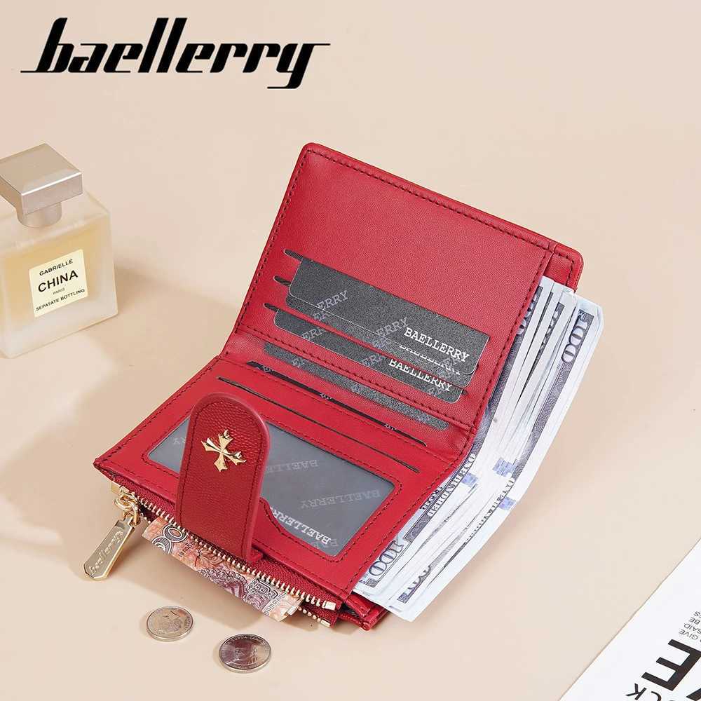 Baellerry Mini Zip Wallet for Women Gift - PU Multifunctional Travel Purse Slim RFID-Free Card CaseW251120