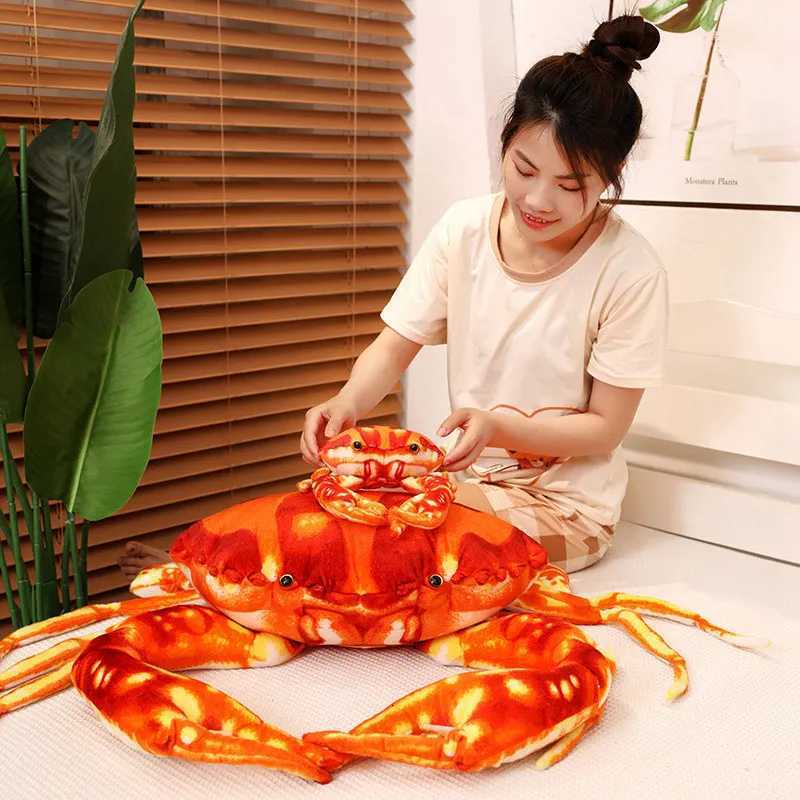Simulation Crab Plush Toy Soft Cartoon Creative Crab Stuffed Animal Doll Home Decoration Toys Sofa Pillow Boys Birthday GiftW251120 - view 6
