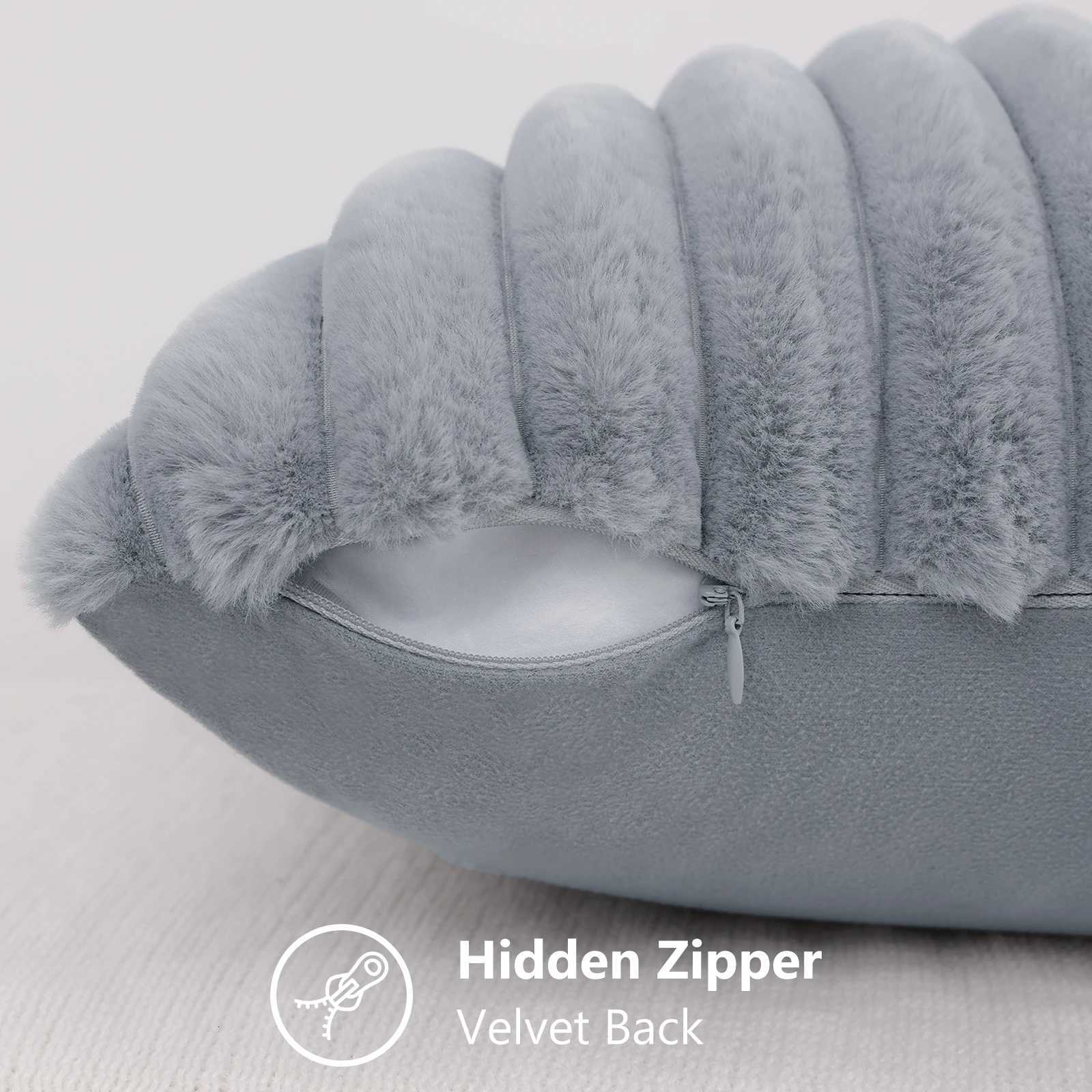 Pillow Case HAPIHAPPY Winter Furry Covers 18x18 Soft Short Plush Throw Covers Luxury Sofa Home Covers Bed Living Room C251120