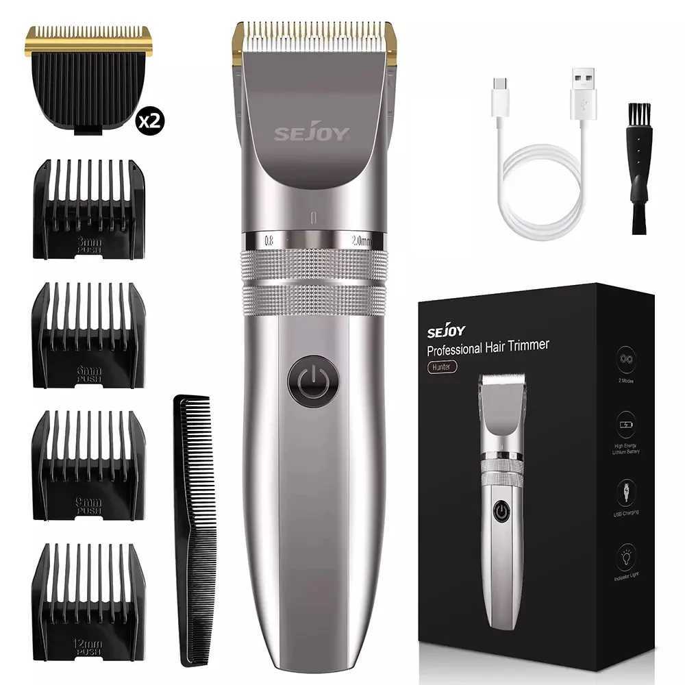 Sejoy Hair Clippers for Men Professional Cordless Barber Clippers for Hair Cutting Machine Grooming Rechargeable Beard TrimmerT251120