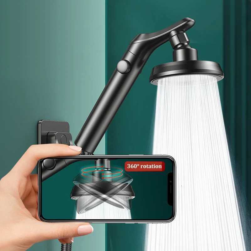 Adjustable Handheld Overhead Spray Dual-use Shower Head Rotatable Elbow Shower Head Set Booster Large Water OutputM251120