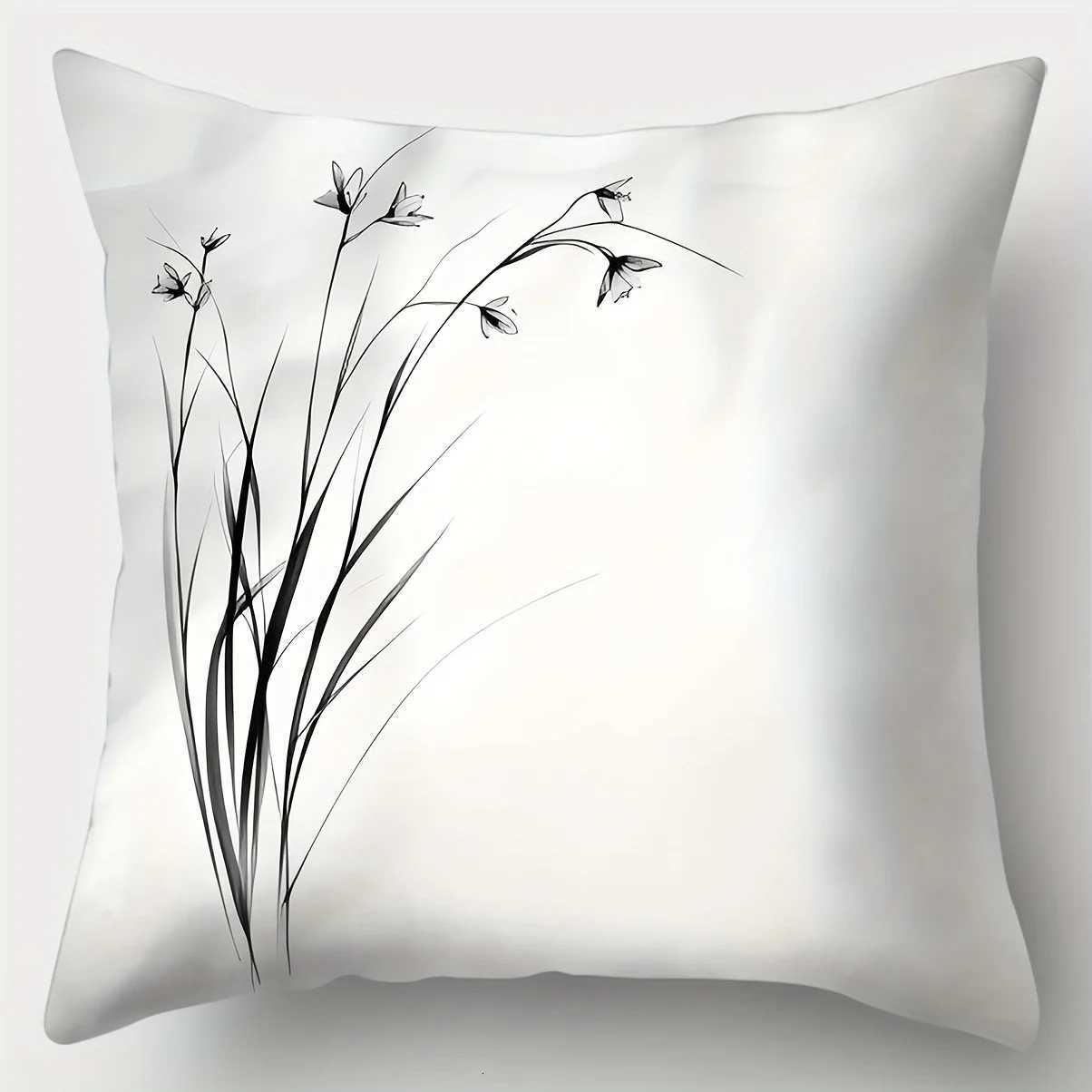 Pillow Case 4pcs set sofa cover modern minimst and elegant blue floral case 177 inches 177 inches single-sided print C251120