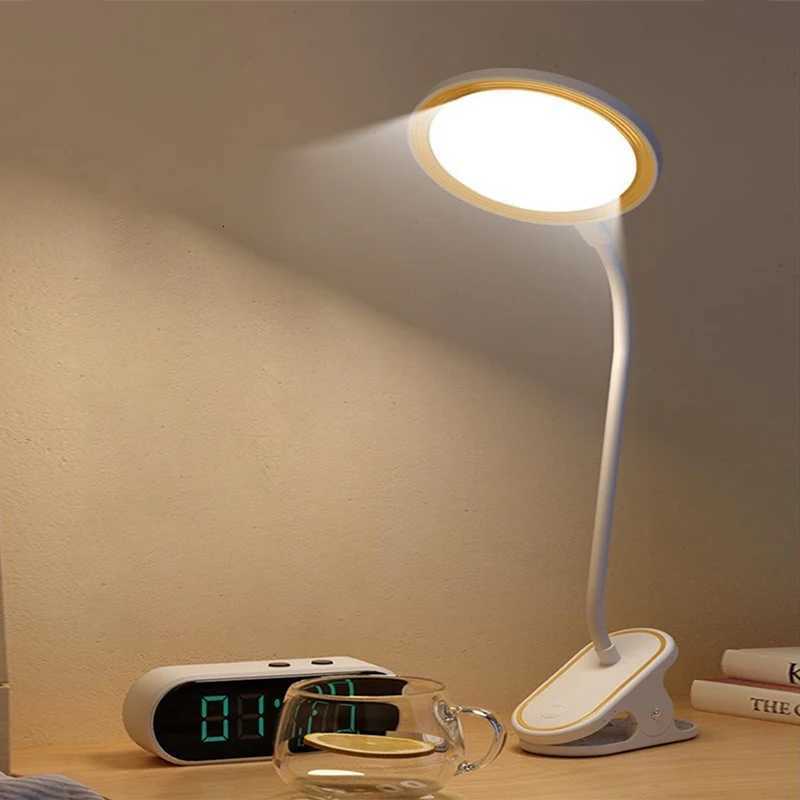 LED Desk Lamp with Clamp USB Charging Touch 3 Dimming Modes Desktop Eye Protection Reading Study Office Bedroom Bedside Lamp M251120