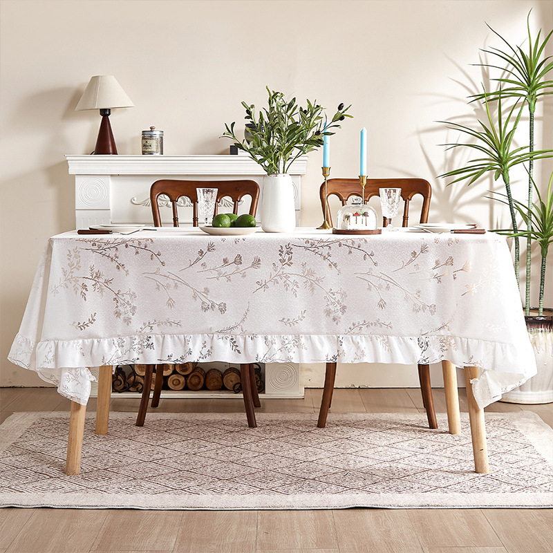 High-end lace tablecloth, simple design, coffee table mat, stain-resistant G2FX01