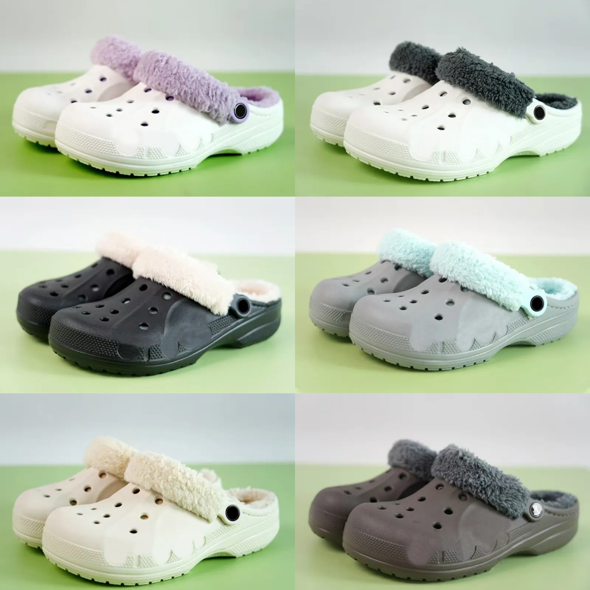 Designer Winter Slippers Croc Woman Man Clog Slides Black Winter Fur Slipper Cotton Snow Warm Scuffs Luxury Shoes Platform Shoes