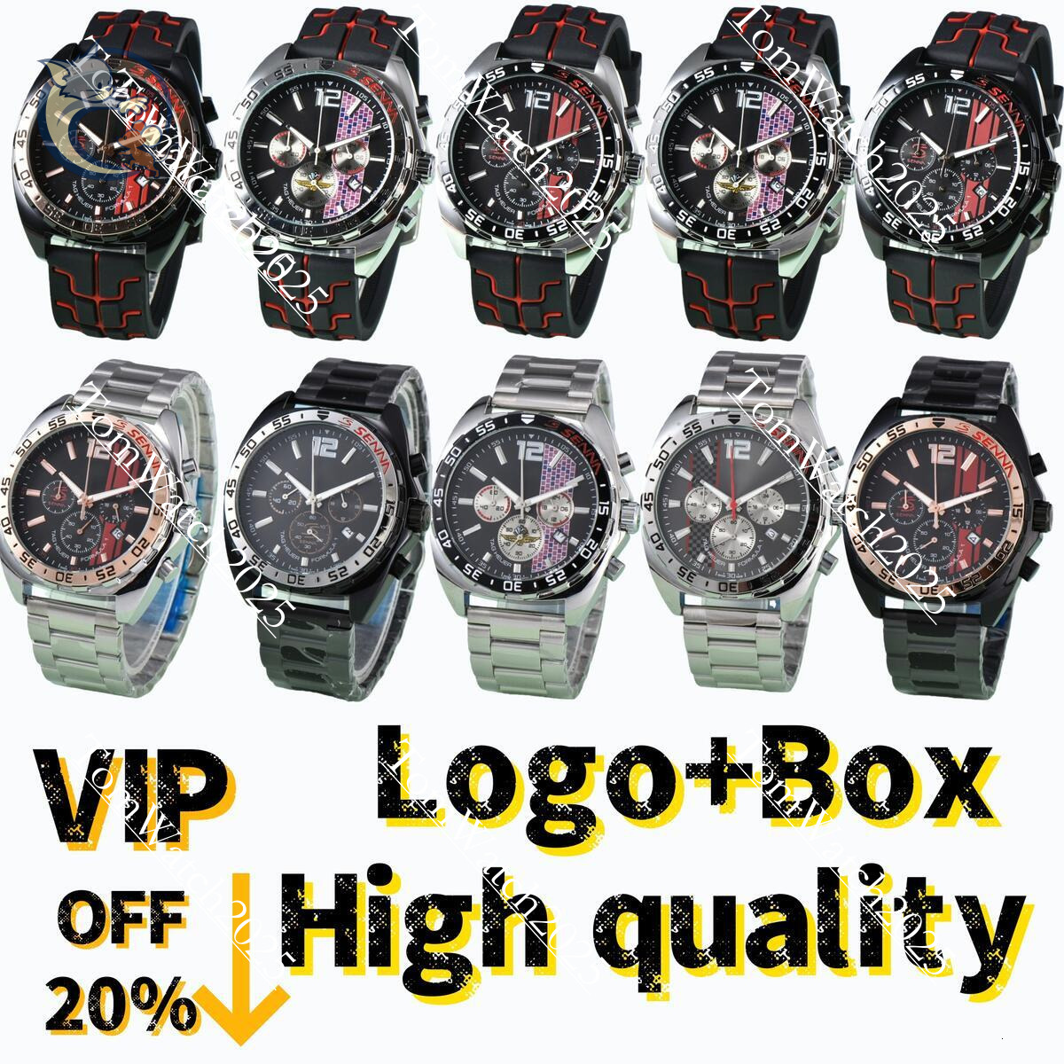 2026 VIP Tagly Heuerers Watch Designer Mens Quartz Watchs Silvery Classic Chronograph High Quality Luxury Movement Automatic Stainless TOP F1 With Box b30