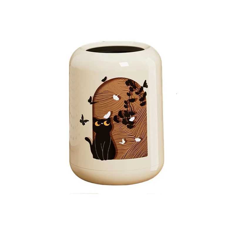 Vintage Trash Can - Premium Home Waste Bin Cute Design for Living Room/Kitchen Odor-Proof Garbage Basket Elegant Home Decor C251120
