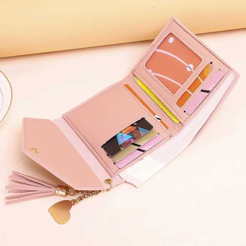 Mini Tassel Wallet Women Fashion Purse Female Short Mini Wallets Korean Students Lovely Purse Female Small Wallet for WomenW251120
