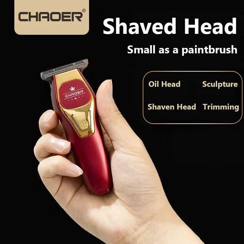 Mini Professional Hair Trimmer Powerful Men 0 MM T Blade Powerful Electric Clipper Rechargeable Barber Haircut Machine ShaverT251120