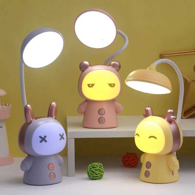 Portable Cute Desk Lamp Usb Rechargeable Dimmable Study Table Lamp Bedside Led Night Light for Reading Work Kids Birthday Gift M251120
