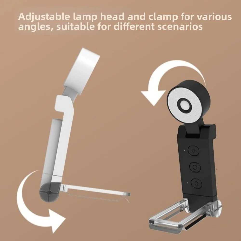 5 Colors LED Book Lights 6 Levels Brightness Clip-on/Stand Reading Lamp Dimmable USB Rechargeable Night Light Night Use M251120