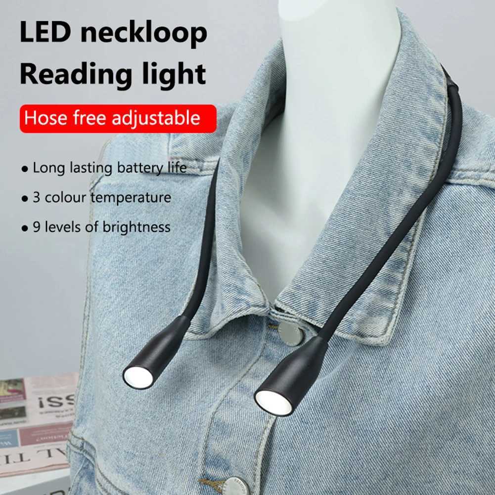 Book Light Bendable Arms Reading Lamp Adjustable Brightness LED Night Light Hands Free Flashlight for Reading Crafting Knitting M251120