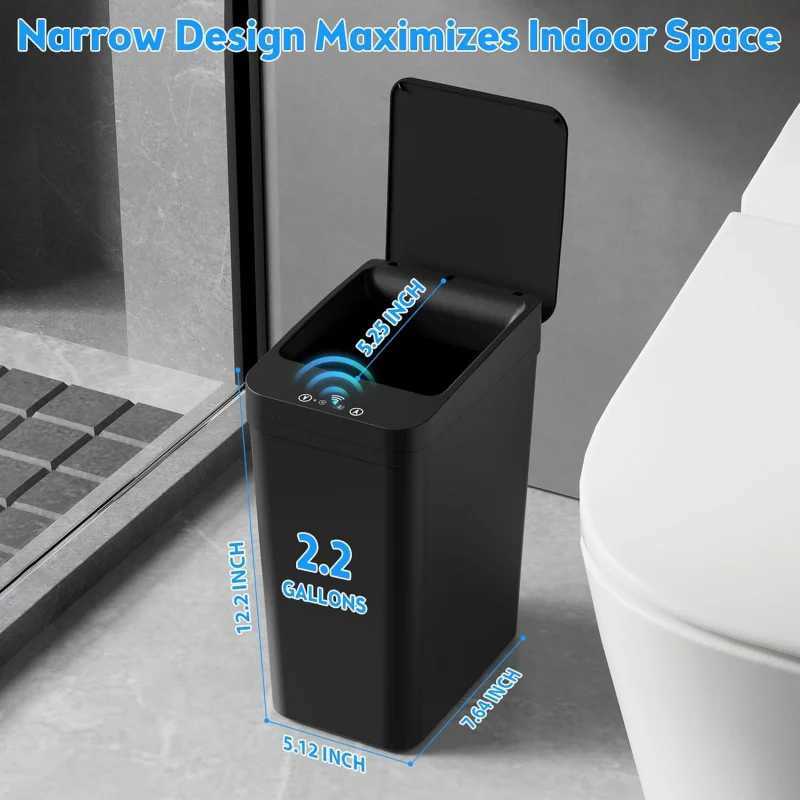 Trash Can with Lid2 Pack 22 Gallon Automatic Touchless Garbage Can Small Motion Sensor Smart Trash Can Slim Waterproof Trash C251120