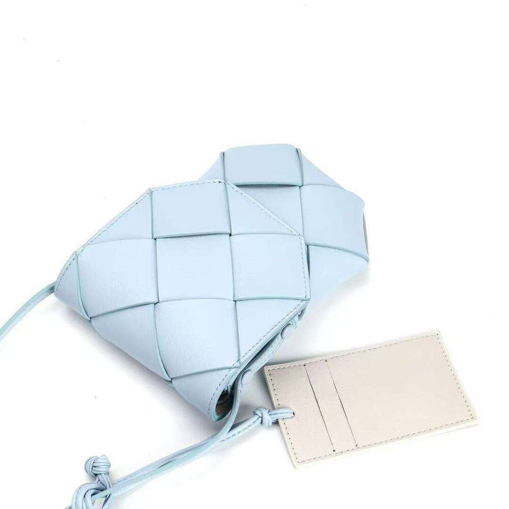 High Quality Cowhide Phone New Trend Hand Woven Single Shoulder Diagonal Span Small Bag Knot